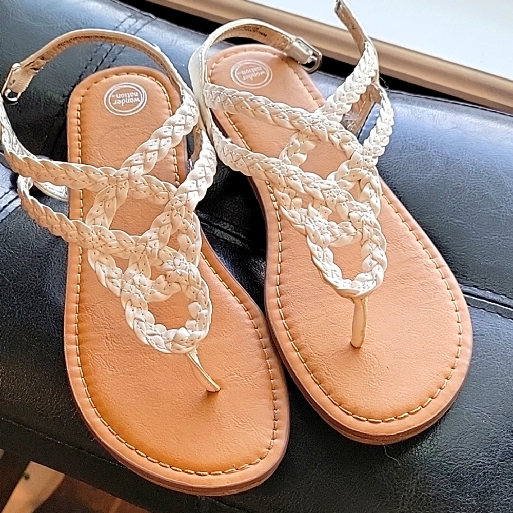 Girls white sandals